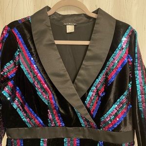 Venus sequin tuxedo dress